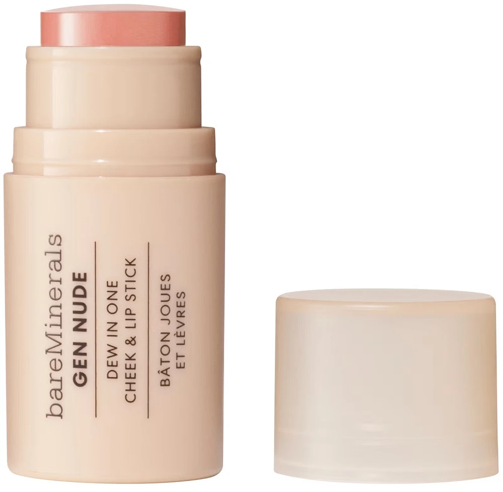 Bare Minerals Gen Nude Dew in One kreminė lūpų ir skruostų lazdelė Call My Blush 4,5 g