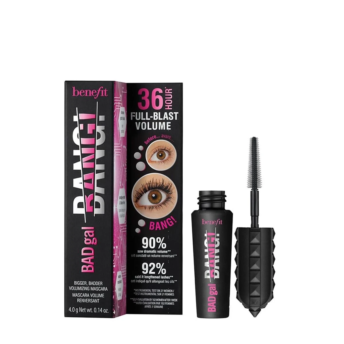 "Benefit Badgal Bang Volumizing Blakstienų tušas Mini" blakstienų tušas