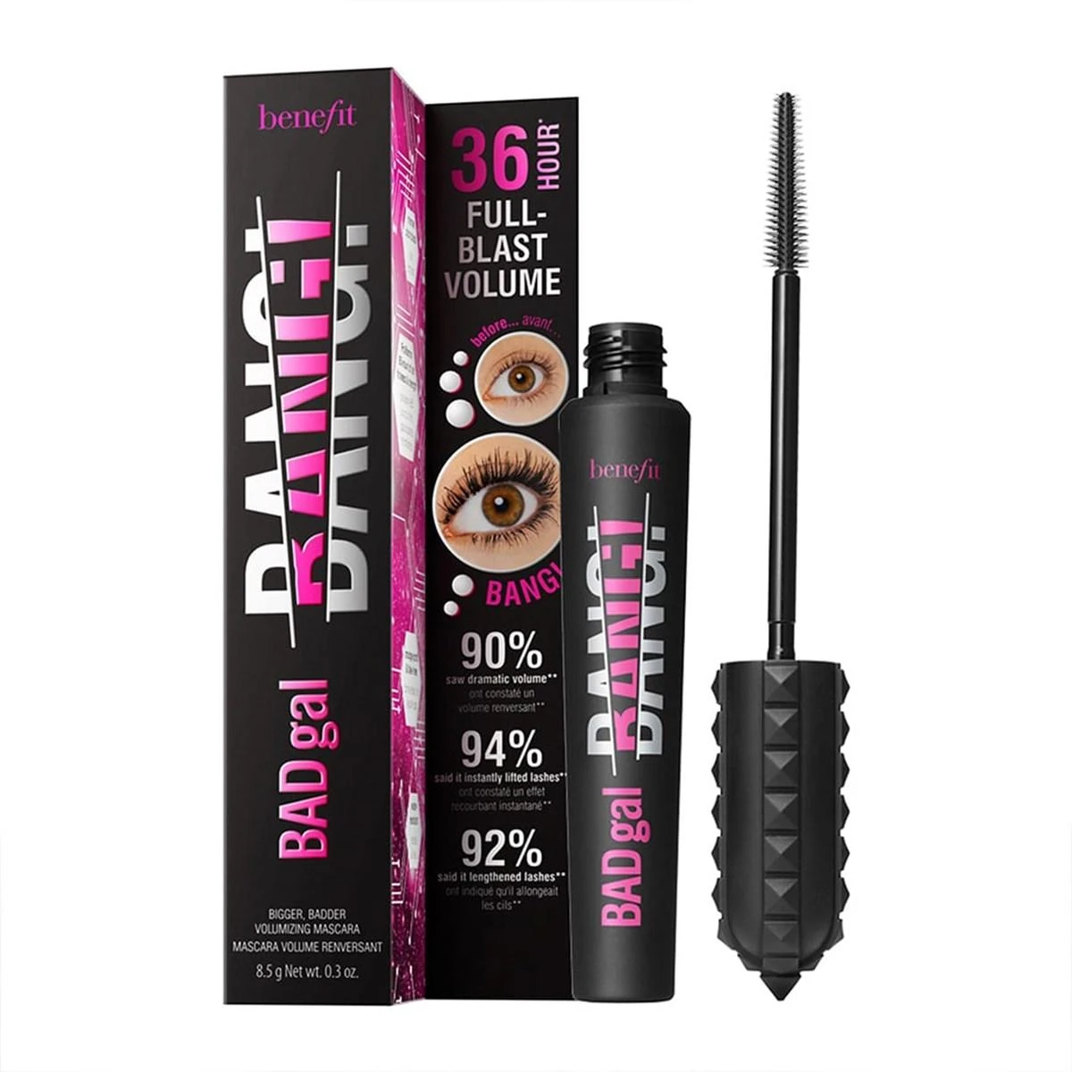 Antakių gel. Benefit Badgal Bang Volumiz