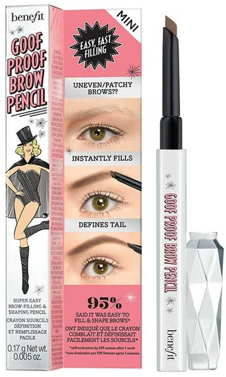 Benefit Goof Proof Mini Brow Shaping Pieštukas antakių pieštukas, atspalvis: 03 Warm šviesiai rudas, 0.17 g