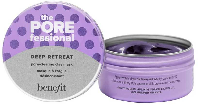 Benefit The POREfessional Deep Retreat Pore-Clearing Clay Mask valomoji molio kaukė, 30 ml