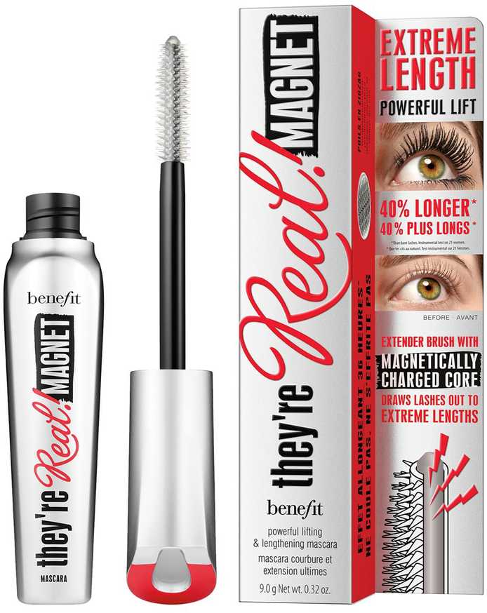 Benefit They're Real! Magnet Blakstienų tušas blakstienas užriečiantis ir ilginantis tušas, atspalvis: Juodas, 9 g