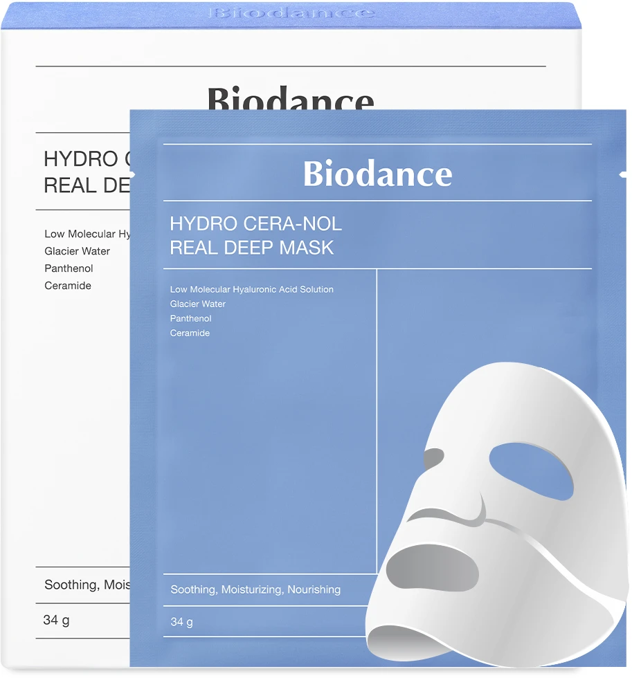 Biodance Hydro Cera-Nol Real Deep Mask hidrogelinė veido kaukė, 4 x 34 g