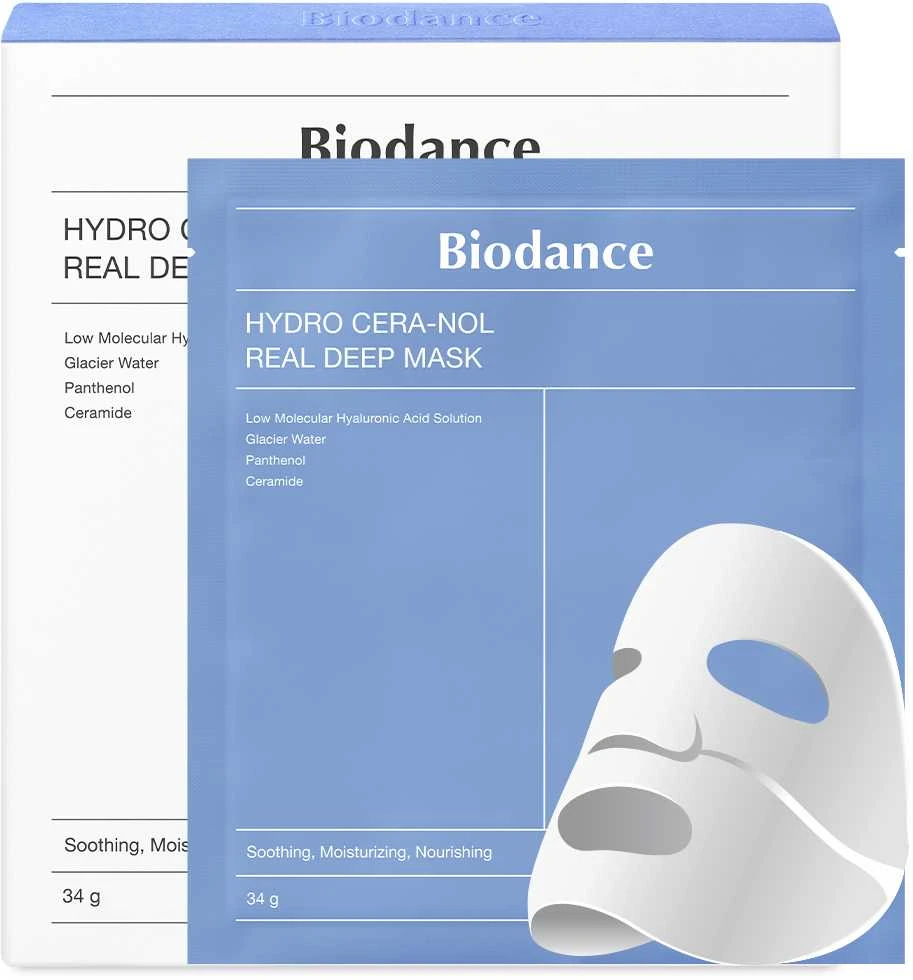 Biodance Hydro Cera-Nol Real Deep Mask hidrogelinė veido kaukė, 4 x 34 g