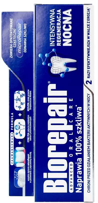 BlanX Biorepair burnos priežiūros dantų pasta naktinė 75ml