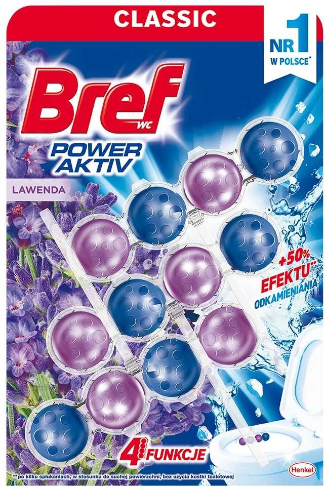 WC valiklis-gaiviklis BREF POWER AKTIV LAVENDER, 3×50 g