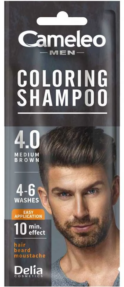 „Cameleo Men“ dažomasis šampūnas 4.0 Medium Brown, 15 ml