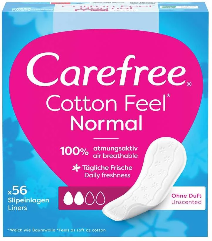 Carefree Carefree Cotton Uscented kelnaičių įklotai - bekvapiai 1vnt.-56vnt.
