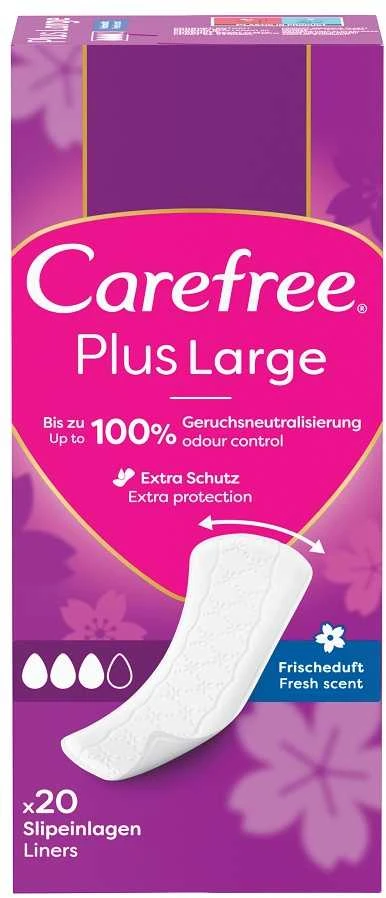 Carefree Plius Dideli kelnaičių įklotai šviežio kvapo 20vnt