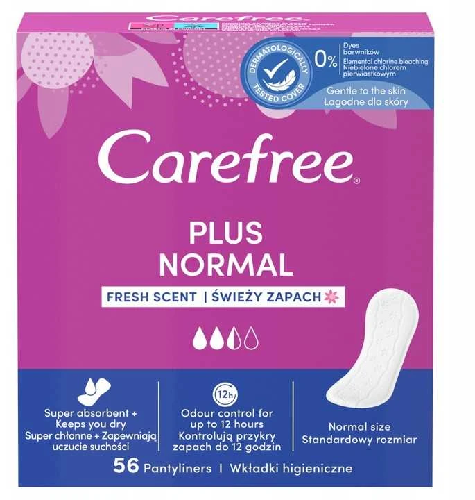 Carefree Plius Original Pėdkelnių įklotai Fresh Scent 56vnt.