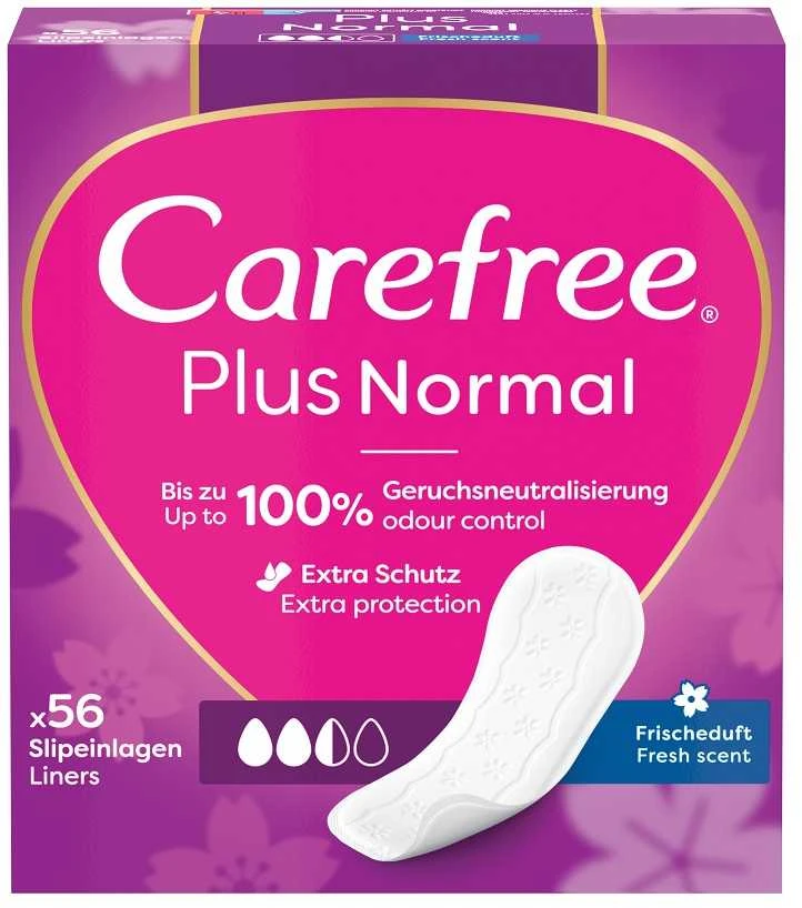 Carefree Plius Original Pėdkelnių įklotai Fresh Scent 56vnt.