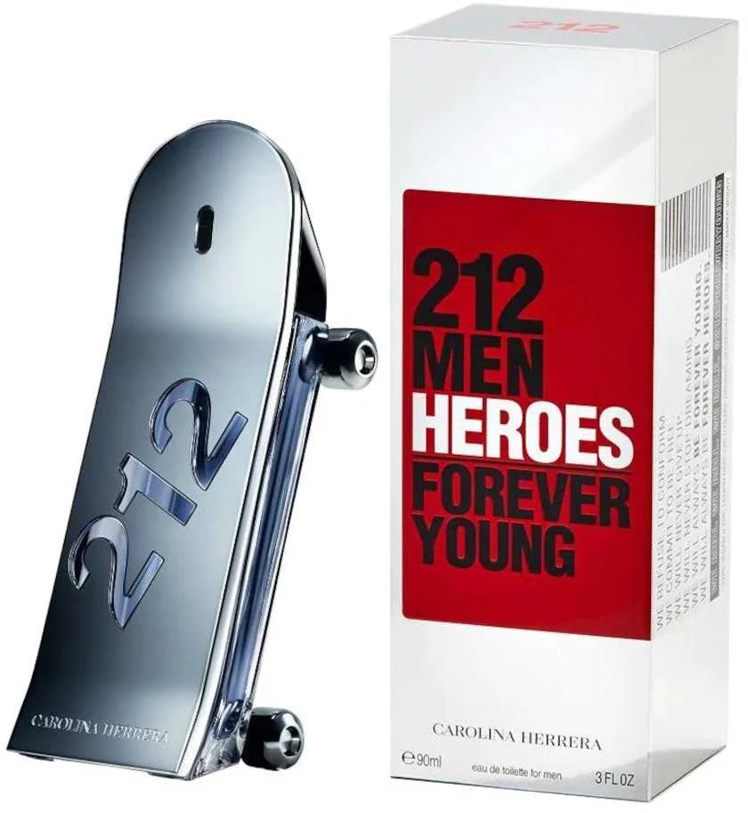 Carolina Herrera 212 Vyrų herojai tualetinis vanduo 90ml
