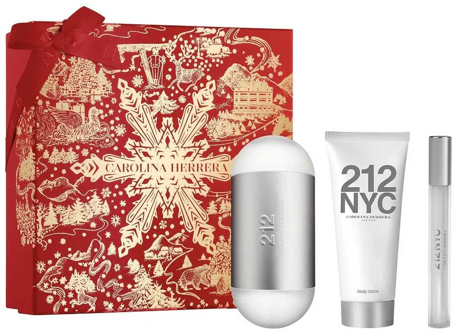 Carolina Herrera 212 Nyc Eau De Toilette Purškiklis, 100 ml Set 3 Pieces