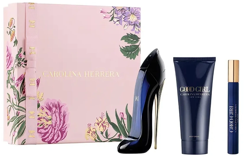 Carolina Herrera Good Girl rinkinys moterims (EDP, 80 ml + kūno losjonas, 100 ml + EDP miniatiūra, 10 ml)