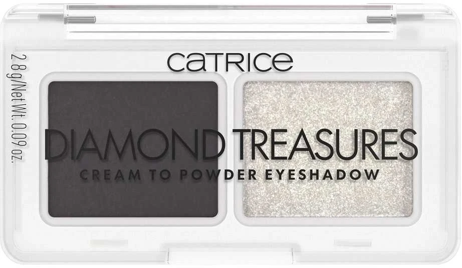 „Catrice Diamond Treasures“ kreminės į pudrą virstančios akių šešėlių paletės rinkinys „030-Smokey Diamond 2“, 8 g.
