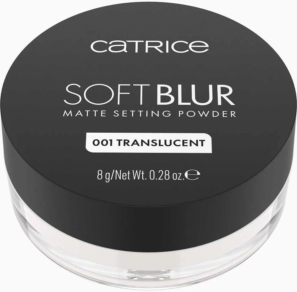 „Catrice Soft Blur“ matinio efekto fiksuojamoji pudra „001“ – permatoma, 8 g