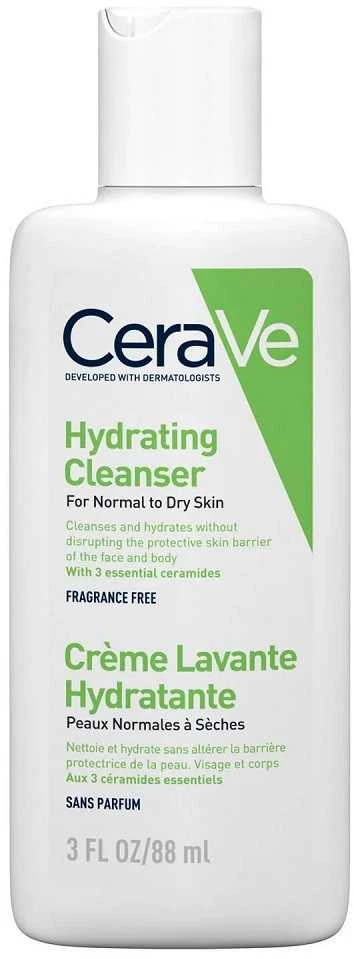 CeraVe Hydrating Valiklis veido prausiklis, 88 ml