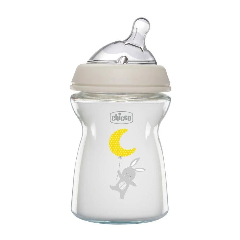 Chicco Natural Feeling buteliukas su zuikučio piešiniu 250ml