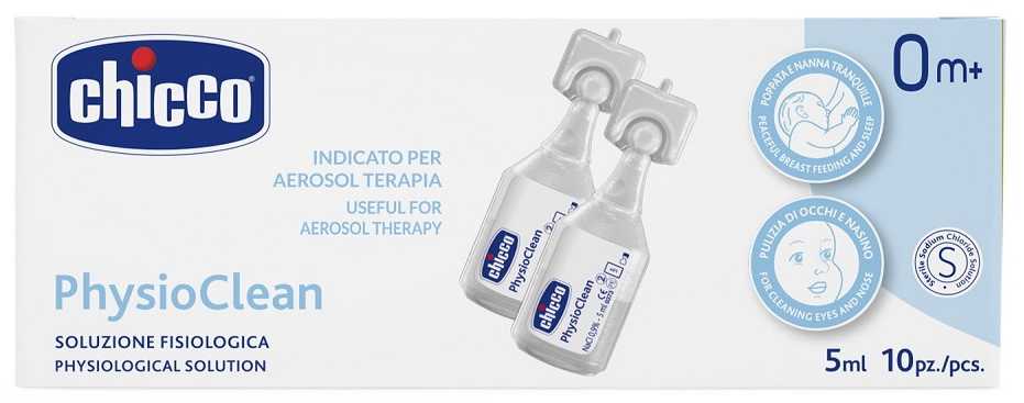 Chicco PhysioClean izotoninis druskos tirpalas 10 x 5 ml