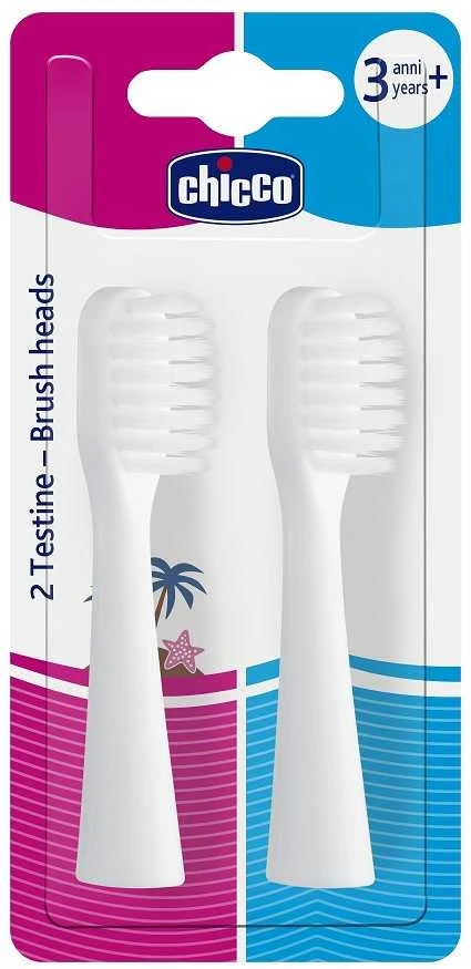 CHICCO 00008545010000 elektrinės dantų šepetėlio galvutės 36m+