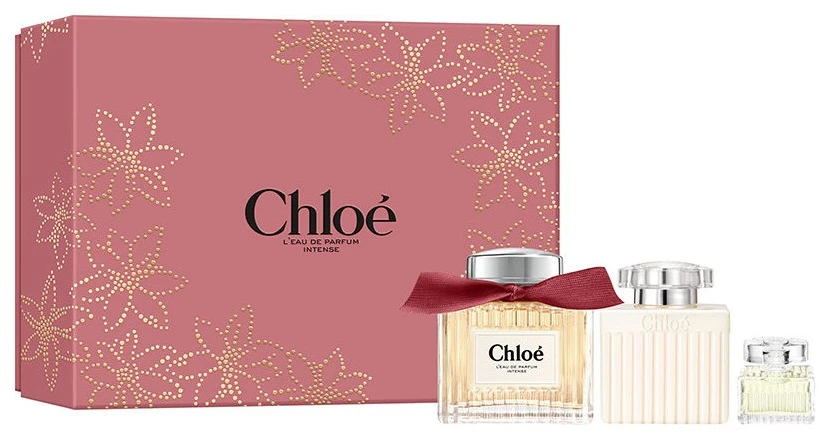 Chloe L'EDP Intense Komplektas parfuminio vandens purškiklis 100 ml + kūno losjonas 100 ml + kvepalų vandens miniatiūrinis purškiklis 5 ml