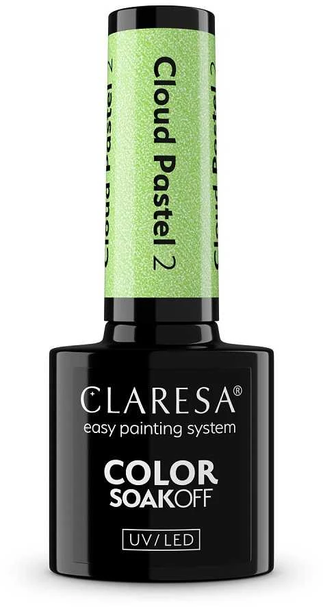 Claresa Spalvotas, išsisklaidantis UV/LED hibridinis lakas „Cloud Pastel“, 2,5 g