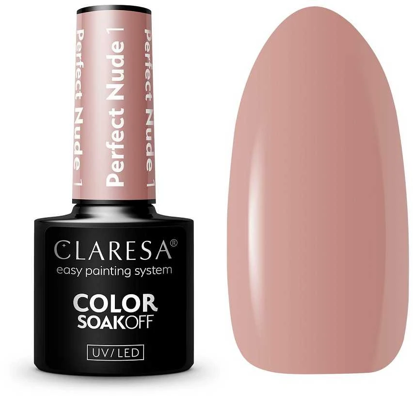 Activeshop Hibridinis nagų lakas Claresa, Perfect Nude Nr. 1, 5 g