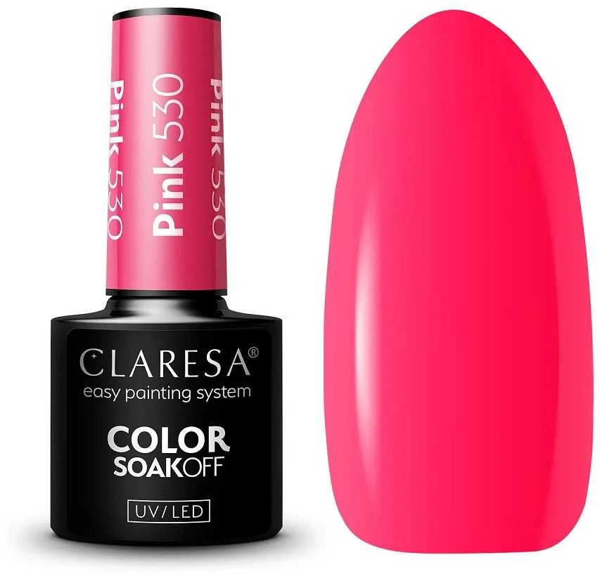 Activeshop Rožinė Ilgalaikis hibridinis nagų lakas Claresa, Rožinė 530, 5 g