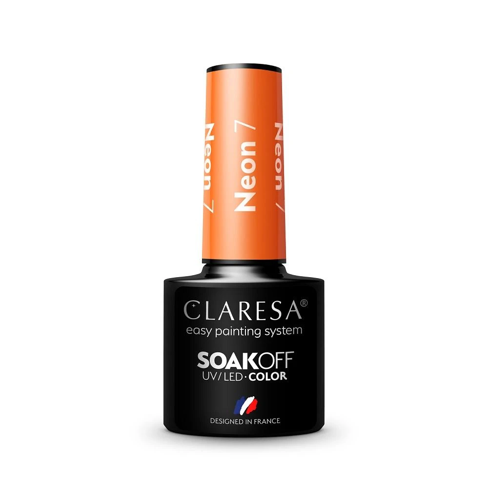 Claresa Soak Off UV/LED ilgalaikis hibridinis nagų lakas 5g., Spalva: Neon 7