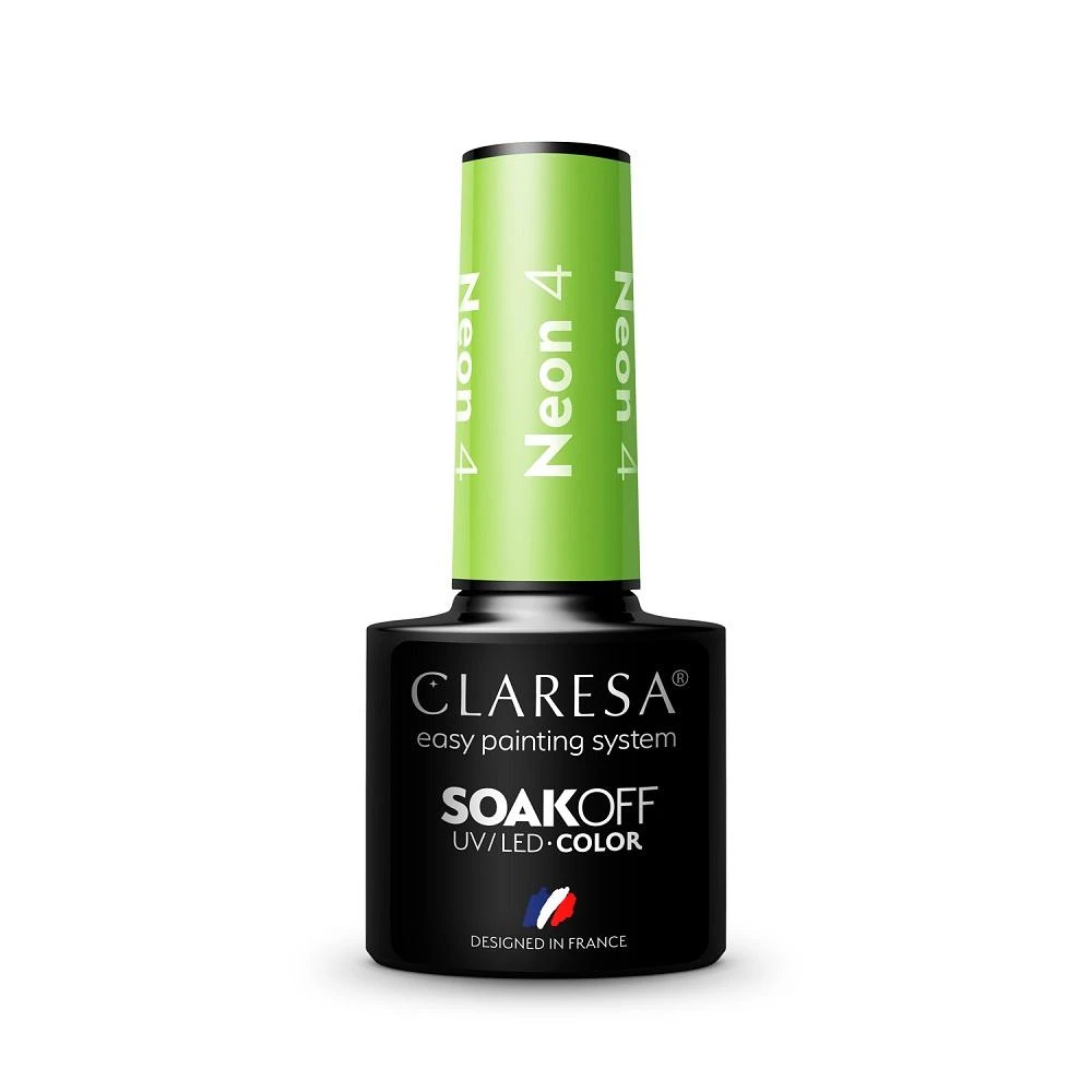 Activeshop Claresa Soak Off UV/LED ilgalaikis hibridinis nagų lakas 5g., Spalva: Neon 4