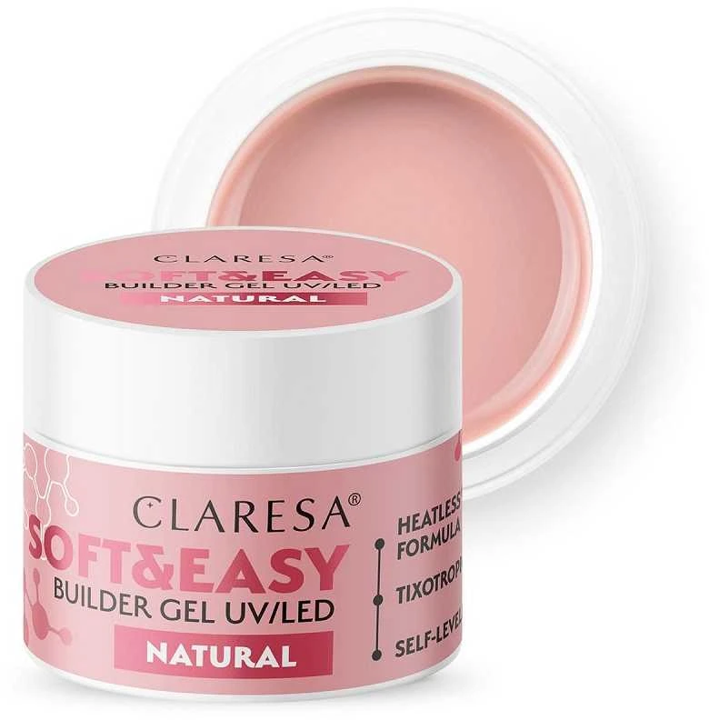 Activeshop Nagų priauginimo gelis Claresa Soft&Easy Builder Gel Natural, 12 g