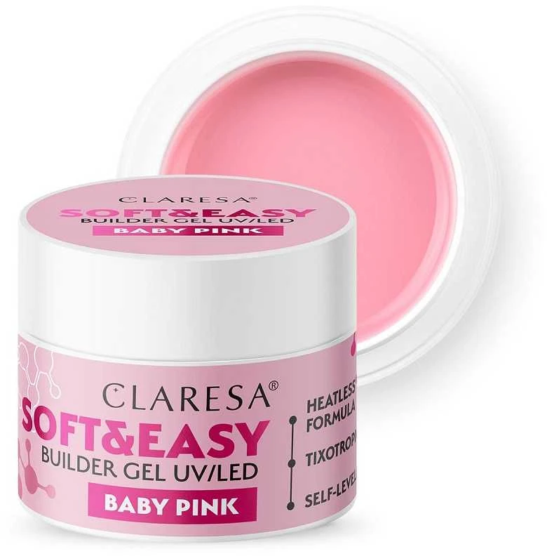 Activeshop Claresa statybinis gelis Soft&Easy, baby pink 45g