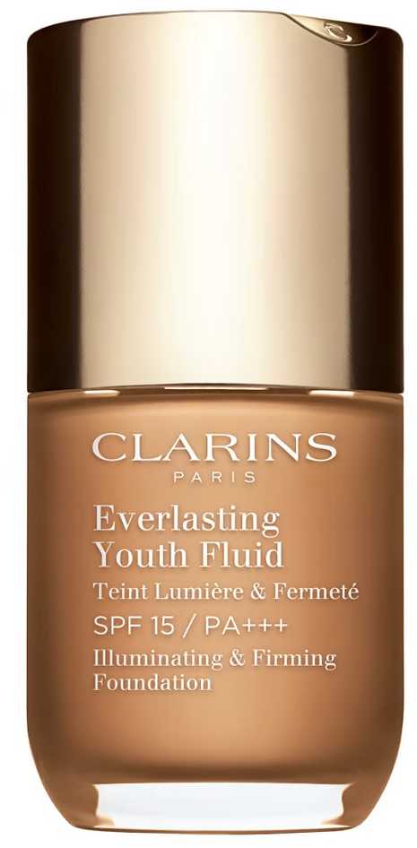 „Clarins Everlasting Youth fluidas“ (šviesinamasis ir stangrinamasis makiažo pagrindas), 30 ml, 114