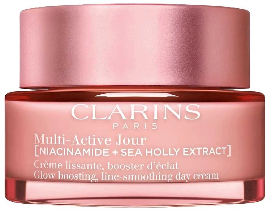 Clarins Multi-Active Jour Day Kreminis lyginantis ir spindesį stiprinantis dieninis veido kremas visiems odos tipams, 50 ml
