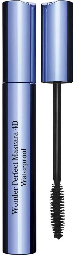 Clarins Wonder Perfect 4D Blakstienų tušas Atsparus vandeniui #01 Perfect Juodas, 8 ml