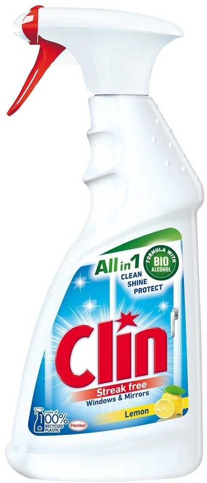 Langų valiklis CLIN Streak Free Windows & Mirrors Lemon, 500 ml