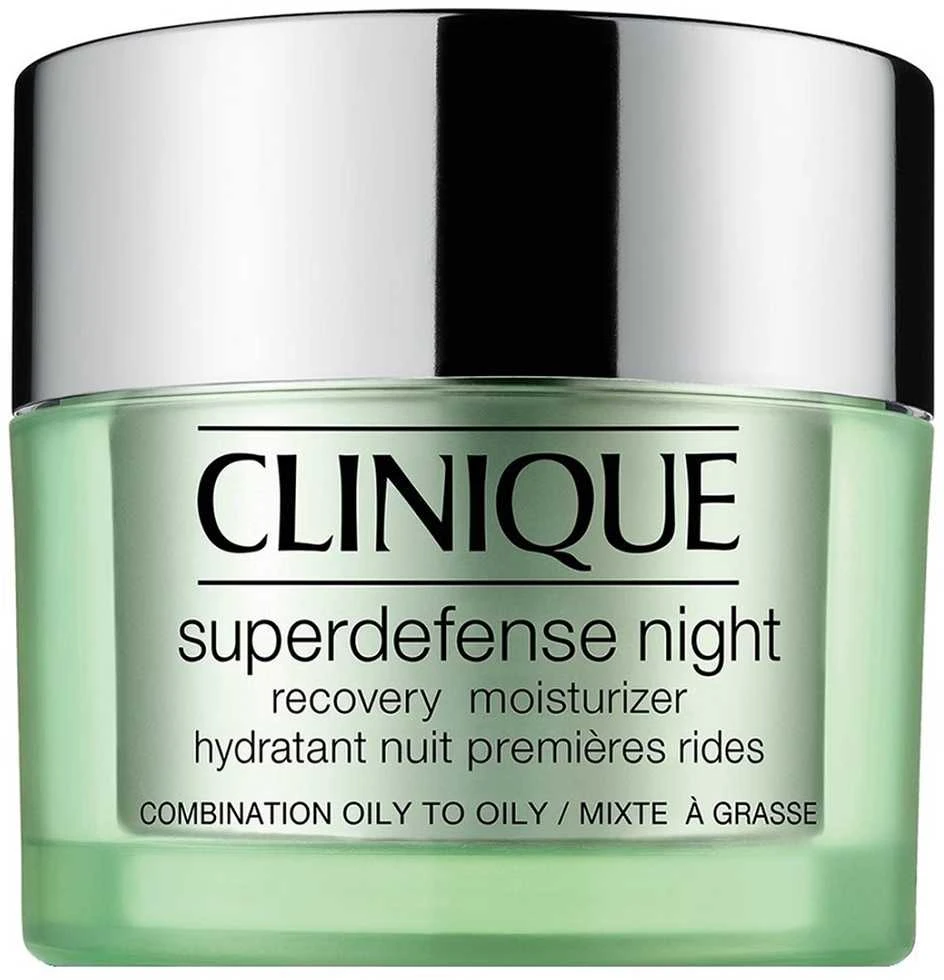 Clinique Superdefense Night Recovery atstatantis naktinis veido kremas mišriai / riebiai odai, 50 ml