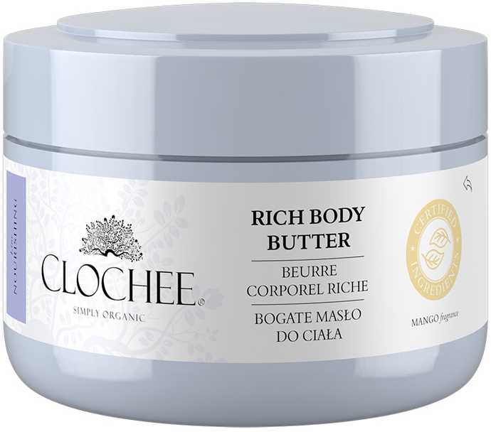Clochee Mango Fragrance Rich Body Butter Sviestmedžių aliejumi & Jojoba Oil 250ml