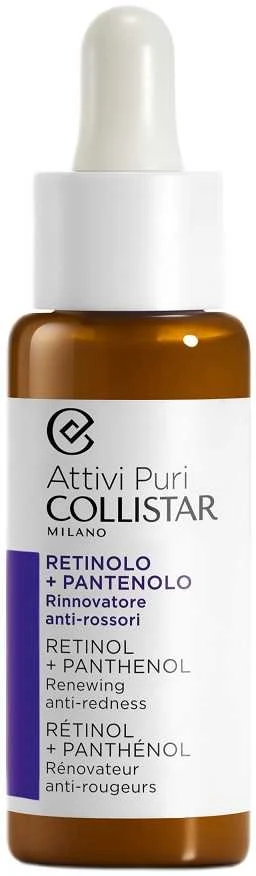Collistar Attivi Puri Retinol + Panthenol Drops veido serumas, 30 ml