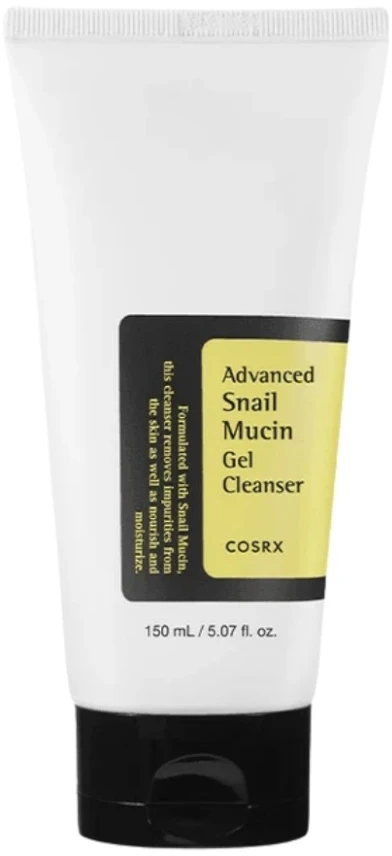 COSRX Advanced Snail Mucin Gel Cleanser Gelinis veido prausiklis su sraigių mucinu, 150 ml