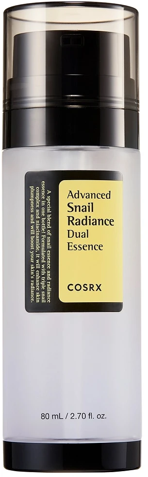 Cosrx Advanced Snail Radiance Dual Essence veido esencija su sraigių mucinu, 80 ml