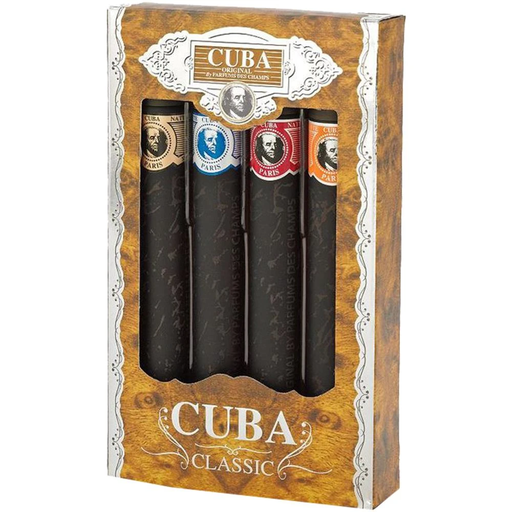 Cuba Classic EDT rinkinys vyrams (EDT 35ml Yelow + EDT 35ml Mėlyna + EDT 35ml Raudona + EDT 35ml Oranžinis)