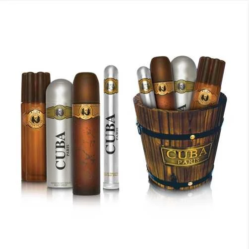 Cuba Gold rinkinys vyrams (EDT, 100 ml + priemonė po skutimosi, 100 ml + dezodorantas, 200 ml + EDT, 35 ml)