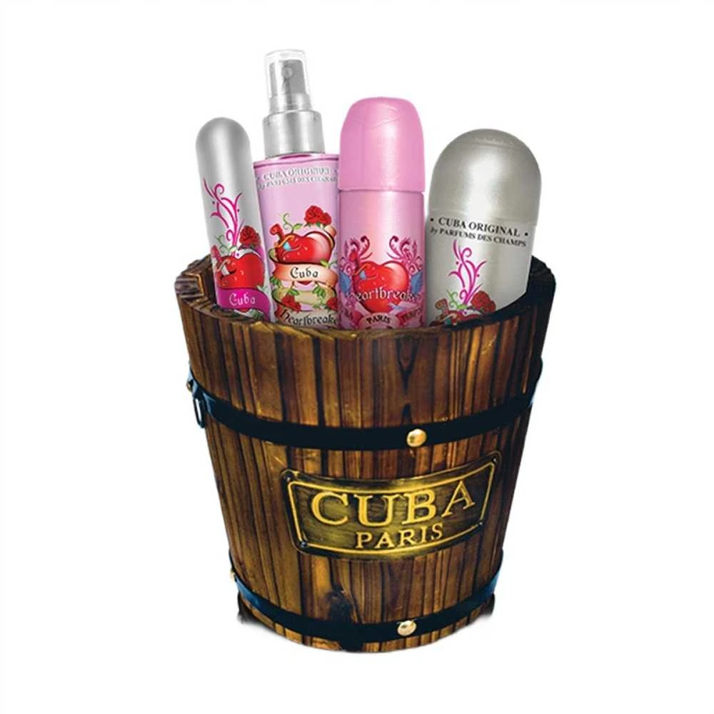 Cuba Heartbreaker rinkinys moterims (EDP, 100 ml + dezodorantas, 200 ml + kūno purškiklis, 200 ml + EDP, 35 ml)