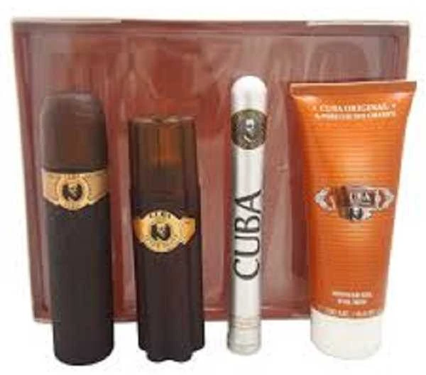 Cuba Gold rinkinys vyrams (EDT, 100 ml + vanduo po skutimosi, 100 ml + dušo želė, 200 ml + EDT, 35 ml)