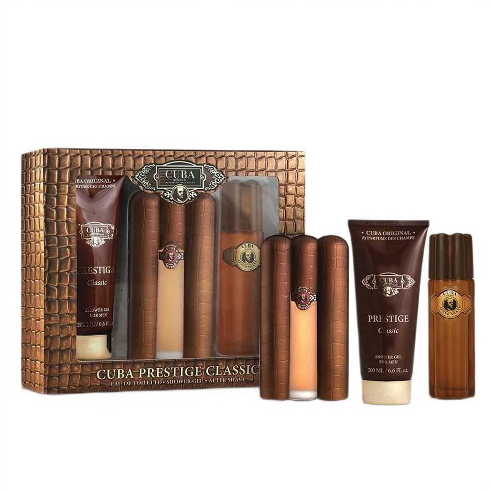 Cuba Prestige rinkinys vyrams (EDT, 90 ml + dušo želė, 200 ml + vanduo po skutimosi, 100 ml)