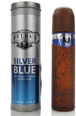 Cuba Sidabrinis Mėlyna EDT tualetinis vanduo vyrams, 100 ml