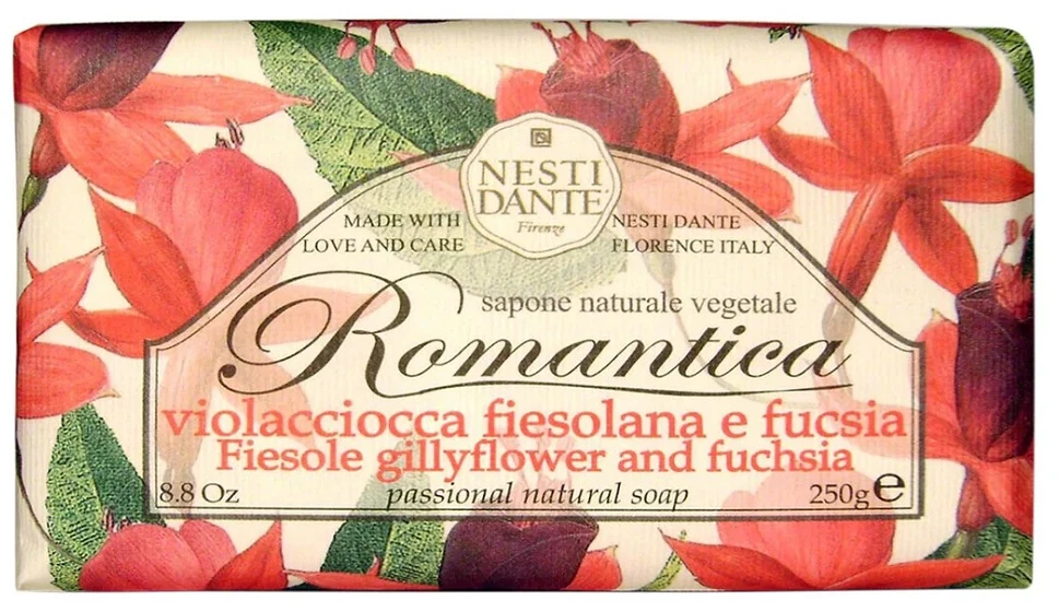 Nesti Dante Romantica natūralus muilas Gillyflower & Fuchsia 250 g