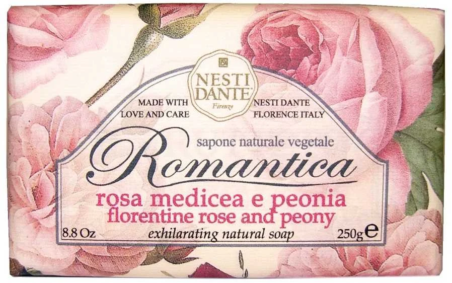 Nesti Dante Romantica natūralus muilas Florentine Rose & Peony 250 g