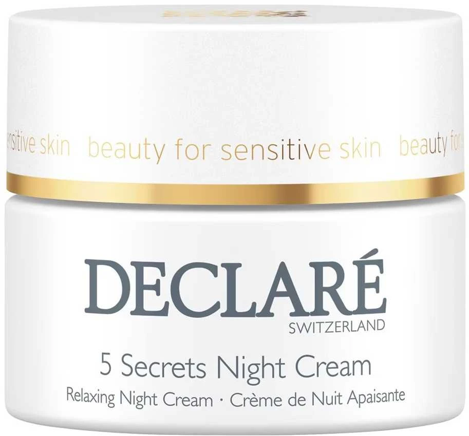 Declare Stress Balance 5 Secrets Night Kreminis atpalaiduojamasis naktinis veido kremas, 50 ml